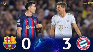 Barcelona 0 - 3 Bayern Munich (Müller x Lewandowski) | UCL 2022 Highlights & Goals HD