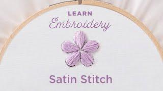 Embroidery 101:  How to Embroider a Satin Stitch