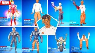 FREE Juice WRLD Skin Fortnite doing Glitched Emotes and Funny Dances シ