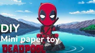 Easy and fun paper mini craft toy || (Check Comments)DIY Deadpool toy