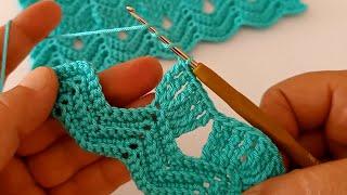 MÜKEMMEL En yeni tığ işi yelek etol şal örgü modeli ️ Crochet stitch