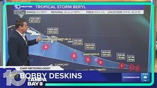 Tracking the Tropics: Tropical Storm Beryl to develop into hurricane