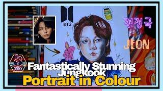 Drawing Jungkook: Fantastically Stunning Portrait in Colour