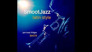 Smooth Jazz Backing Track latin style - jam track in Dm - 91 bpm