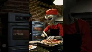 ALIENS MAKING PIZZA AI