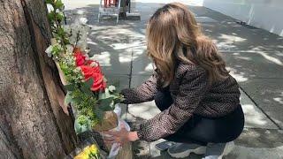 Memorials, anxiety grow at Rincon Hill site of tech exec's deadly stabbing