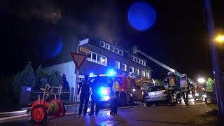 Dachstuhlbrand in  Remscheid Hasten