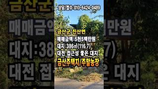 금산대지 매매 진산면 대전 접근성 좋은 금산토지 주말농장 주택지 진산면 토지 금산부동산 만호공인중개사