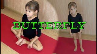 How I make a "butterfly" - gymnastics and stretching for children