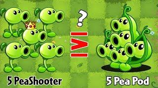PvZ 2 Discovery - All Pea Plants Fusion & Evolution (FAKE vs REAL Team) - Who Will Win?