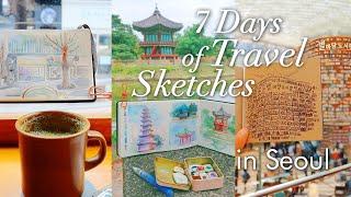 Getting into Travel Sketching: My sketchbooks, palette, and lessons learned...  Seoul Art Vlog