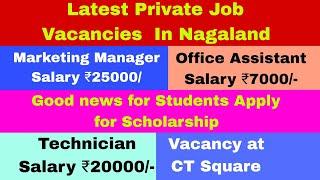 Latest Job vacancies in Nagaland 05/09/2024 #jobsinnagaland #privatejob