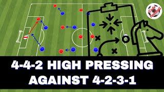 4-4-2 high-pressing against 4-2-3-1! Tactical analysis!