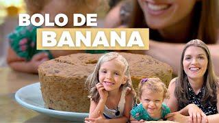 Bolo de Banana Vegano, sem glúten e sem açúcar