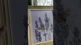  Шмели в лаванде #вышивка