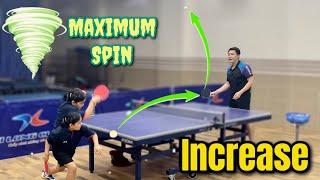 How to increase maximum spin for Forehand Loop technique |  Mima Ito small of India 