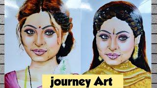 Tamil Actress Sneha Journey Art||#journeyart #actress#drawing #artrover