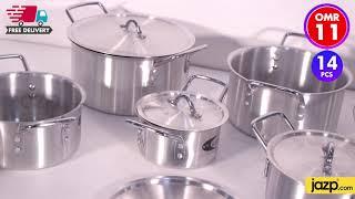 Olympia Aluminium Cooking Pot - 14 Pieces