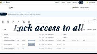 How to lock access to tests