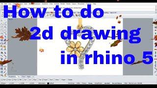 How to do 2d drawing in rhino5 gemvision matrix9 jewellery cad design #rhinoceros #matrix #rhino