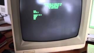 Bytefest 2015 - old green phosphor CRT screen