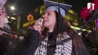 Columbia University Grads Throw Away Caps and Gowns in Protest of Banning of Pro-Palestine Groups