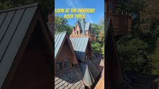 Look at the different roof types at the castle in ohio. #construction #buildingmaterial #diy