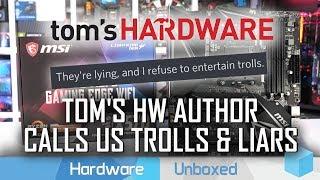 Tom's Hardware, Just Buy It! MSI X570 Motherboards, Calls Hardware Unboxed "Trolls"