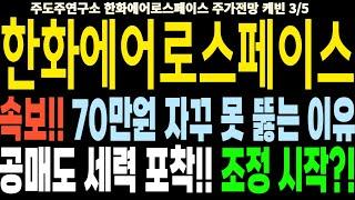 한화에어로스페이스 주가전망] 속보!! 70만원 자꾸 못 뚫는 이유 공매도 세력 포착!! 조정 시작?! feat.주도주연구소DS 케빈