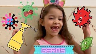 Celine Pretend Play Wash Your Hands Kids Story | Clean Hands Before Eating and After Playing