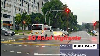 2Jun2024 #GBK3587Y toyota hiace fail to conform to red light signal nearly tbone toyota estima