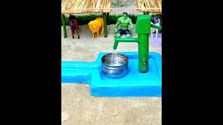 Mini hand pump water project on cow video farm | #waterpump #miniproject #shorts #virel