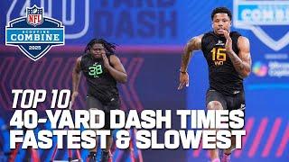 Top 10 Fastest & Slowest 40-Yard Dash Times from the 2025 NFL Combine