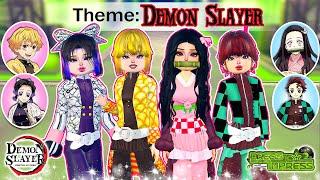 Doing Iconic DEMON SLAYER Themes in DRESS to IMPRESS...!!! OUTFIT HACKS