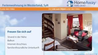 Westerland: Maisonette-Ferienwohnung am Strand, Südbalkon mit Strandkorb - FeWo-direkt.de Video