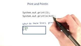 print and println - Intro to Java Programming