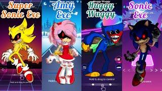 Super Sonic Exe - Amy Exe - Huggy Wuggy - Sonic Exe | SmashColor- BeatRoller - BeatRacing - TilesHop