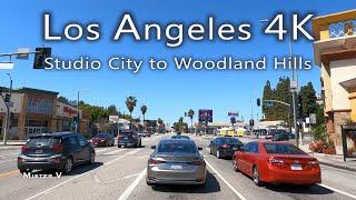 4K Los Angeles California. Studio City to Woodland Hills