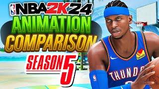 Season 6 NEW + Best Animations Comparison on NBA 2K24