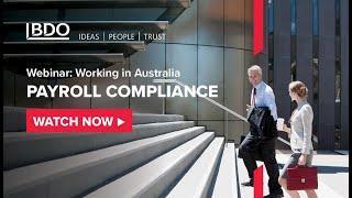 Working in Australia webinar: Payroll compliance