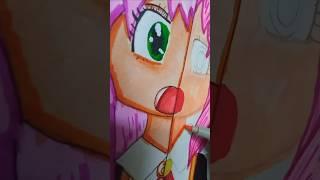 Brush Pen vs Touch Marker Part 2 || Anime Drawing #Shorts #Anime #drawing