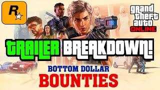 GTA 5 - NEW Bottom Dollar Bounties DLC - FULL Trailer Breakdown, New Cars, Business & More!