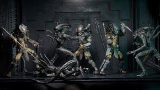 NECA Predators Series 15 Unboxing!!!  Masked Scar, Temple Guard and Ancient Warrior!