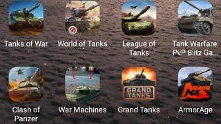 Tanks Of War,WOT Blitz,League Of Tanks,Tank Warfare,Clash Of Panzer,War Machines,GrandTanks,ArmorAge