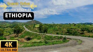 1 Hour of Stunning 4K Ethiopian Landscapes | Scenic Road Trip with Calming Music