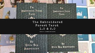 Embroidered Forest Tarot 1.0 and 2.0 - Deck Comparison