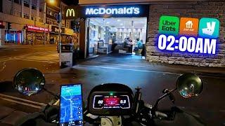 Delivering McDonald's & Whiskey At 2AM - A Rider Stole My Order - A Cold Night With Empty Roads!