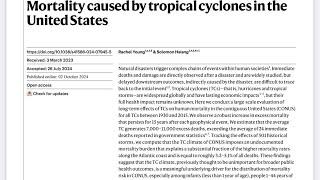 Excess Mortality Continues for 15 Years After Storms like Hurricane Helene, and Dwarfs Direct Deaths