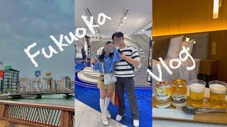 SUB) korean couple vlog | Fukuoka travel | convenience store food recommendation