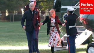 President Biden And First Lady Dr. Jill Biden Return To The White House